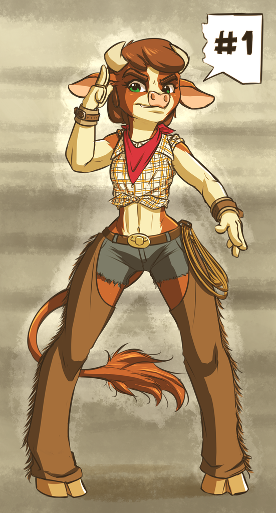 1033392 Safe Artist Mykegreywolf Arizona Tfh Cow Anthro