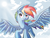 Size: 1600x1200 | Tagged: safe, artist:studlyhorn, rainbow dash, g4, cloud, female, flying, sky, solo, sun, sunlight