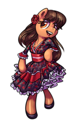 Size: 1280x2000 | Tagged: safe, artist:mav, oc, oc only, oc:maría teresa de los ponyos paguetti, pony, bipedal, clothes, dress, simple background, transparent background