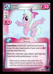 Size: 358x500 | Tagged: safe, enterplay, flitter, g4, high magic, my little pony collectible card game, ccg, female, flying, smiling, solo