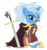 Size: 1000x1069 | Tagged: safe, artist:pixelkitties, trixie, pony, unicorn, ursa minor, g4, alternate hairstyle, anna (fire emblem), clothes, costume, female, fire emblem, fire emblem awakening, lidded eyes, mare, nightmare night, open mouth, simple background, solo, sword, transparent background