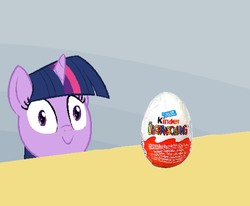 Size: 542x447 | Tagged: safe, twilight sparkle, g4, evil, exploitable meme, female, german, kinder egg, meme, solo, spilled milk, twilight's kinder egg