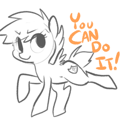 Size: 600x600 | Tagged: safe, artist:mt, scootaloo, crusaders of the lost mark, g4, cutie mark, female, grayscale, lineart, monochrome, motivational, solo, the cmc's cutie marks