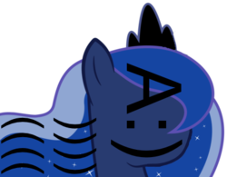 Size: 399x311 | Tagged: safe, princess luna, g4, a:) )))) (((, emoticon, emoticon face, female, simple background, solo