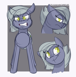 Size: 1280x1293 | Tagged: safe, artist:estrill, limestone pie, earth pony, pony, g4, angry, doodle, female, grumpy, mare, solo