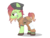 Size: 8000x6000 | Tagged: safe, artist:elskafox, oc, oc only, oc:artline, g4, the cutie re-mark, absurd resolution, alternate timeline, bandage, clothes, crystal war timeline, simple background, solo, transparent background, vector