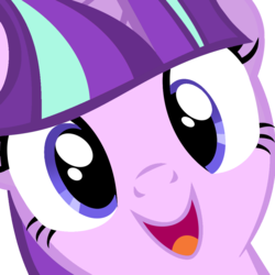 Size: 1024x1024 | Tagged: safe, artist:qwertyuiopoiuytrewq, starlight glimmer, pony, unicorn, g4, close-up, cute, female, glimmerbetes, hi anon, looking at you, mare, meme, open mouth, s5 starlight, simple background, smiling, solo, transparent background, vector