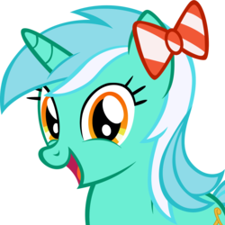 Size: 1342x1340 | Tagged: safe, artist:badumsquish, derpibooru exclusive, lyra heartstrings, pony, g4, the cutie re-mark, accessory swap, bow, cute, daaaaaaaaaaaw, female, hair bow, happy, looking at you, lyrabetes, ribbon, simple background, smiling, solo, transparent background, vector