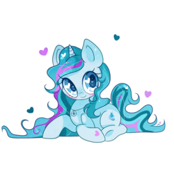 Size: 1000x1000 | Tagged: safe, artist:ipun, oc, oc only, oc:crystal cascade, pony, unicorn, blushing, female, heart, heart eyes, jewelry, looking at you, mare, necklace, simple background, smiling, solo, transparent background, wingding eyes