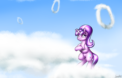 Size: 5120x3269 | Tagged: safe, artist:strachattack, starlight glimmer, g4, the cutie re-mark, clapping, cloud, female, sarcasm, solo, starlight says bravo