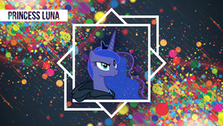 Size: 1920x1080 | Tagged: safe, artist:francisksv, artist:mr-loco-moto, princess luna, alicorn, pony, g4, clothes, crown, ethereal mane, female, hoodie, jewelry, mare, regalia, solo, vector, wallpaper