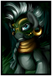 Size: 3300x4800 | Tagged: safe, artist:kittysplasher, zecora, zebra, g4, the cutie re-mark, alternate timeline, chrysalis resistance timeline, female, resistance leader zecora, solo