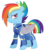 Size: 3800x4100 | Tagged: safe, artist:emera33, rainbow dash, g4, the cutie re-mark, alternate timeline, amputee, apocalypse dash, artificial wings, augmented, badass, clothes, crystal war timeline, female, high res, mechanical wing, prosthetic limb, prosthetic wing, prosthetics, scar, simple background, solo, torn ear, transparent background, uniform, wings