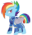 Size: 3800x4100 | Tagged: safe, artist:emera33, rainbow dash, g4, my little pony: friendship is magic, the cutie re-mark, alternate timeline, amputee, apocalypse dash, artificial wings, augmented, badass, clothes, crystal war timeline, female, high res, mechanical wing, prosthetic limb, prosthetic wing, prosthetics, scar, simple background, solo, torn ear, transparent background, uniform, wings