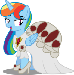 Size: 7403x7524 | Tagged: safe, artist:atomicmillennial, rainbow dash, alicorn, pony, g4, absurd resolution, alicornified, female, model, modeling, race swap, rainbow dash always dresses in style, rainbowcorn, simple background, solo, transparent background