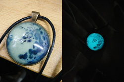 Size: 6240x4160 | Tagged: safe, absurd resolution, craft, glow in the dark, irl, jewelry, mare in the moon, moon, night, no pony, pendant, photo