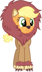 Size: 3562x6000 | Tagged: safe, artist:sakatagintoki117, applejack, earth pony, pony, g4, scare master, .svg available, animal costume, applelion, clothes, costume, cute, female, jackabetes, lion costume, mare, simple background, solo, transparent background, vector