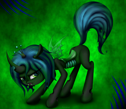 Size: 1800x1564 | Tagged: safe, artist:ketrin0cat, queen chrysalis, changeling, changeling queen, g4, crown, fangs, female, jewelry, regalia, solo