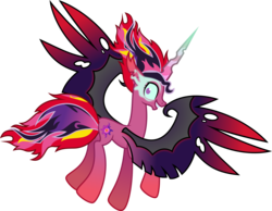 Size: 9624x7452 | Tagged: safe, artist:osipush, sci-twi, sunset shimmer, twilight sparkle, pony, equestria girls, g4, my little pony equestria girls: friendship games, absurd resolution, equestria is doomed, female, fusion, glowing eyes, horn, looking back, midnight sparkle, midnightsatan, simple background, solo, sunset satan, transparent background, vector, xk-class end-of-the-world scenario