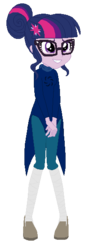 Size: 210x585 | Tagged: safe, artist:rexlupin, sci-twi, twilight sparkle, equestria girls, g4, crossover, doormat, female, glasses, god tier, hero of void, homestuck, maid of void, simple background, solo, transparent background