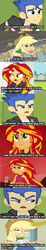 Size: 510x2802 | Tagged: safe, applejack, flash sentry, sunset shimmer, equestria girls, g4, final fantasy vii: machinabridged, story in the comments, team four star, teamfourstar