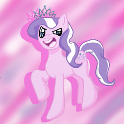 Size: 654x652 | Tagged: safe, artist:allaroundnerd, diamond tiara, earth pony, pony, g4, angry, female, filly, jewelry, open mouth, raised hoof, solo, tiara