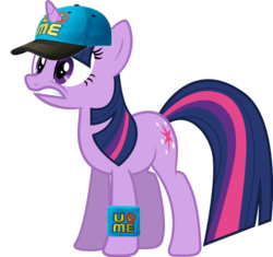 Size: 923x866 | Tagged: safe, twilight sparkle, g4, angry, cap, female, hat, john cena, solo, sweatband, u cant c me, wwe, you can't see me