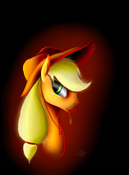 Size: 3104x4192 | Tagged: safe, artist:skitsroom, applejack, g4, female, portrait, solo, straw