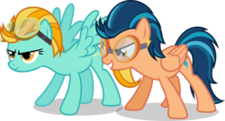 Size: 5551x3000 | Tagged: safe, artist:ambassad0r, indigo zap, lightning dust, pegasus, pony, equestria girls, g4, my little pony equestria girls: friendship games, .svg available, absurd resolution, duo, duo female, equestria girls ponified, female, goggles, mare, ponified, ponyscape, race, showdown, simple background, transparent background, vector