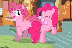 Size: 1550x1040 | Tagged: safe, artist:asika-aida, pinkie pie, g4, bubble berry, rule 63, self ponidox