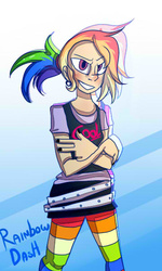 Size: 360x600 | Tagged: safe, artist:mariogamesandenemies, rainbow dash, human, g4, female, humanized, nail polish, solo