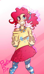 Size: 360x600 | Tagged: safe, artist:mariogamesandenemies, pinkie pie, human, g4, female, humanized, solo