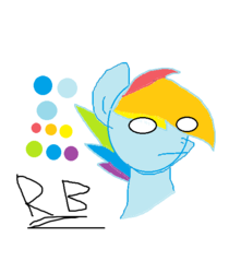 Size: 512x609 | Tagged: safe, rainbow dash, pony, g4, 1000 hours in ms paint, abstract background, bust, eye clipping through hair, female, portrait, quality, solo