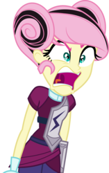 Size: 2446x3900 | Tagged: safe, alternate version, artist:xebck, fluttershy, equestria girls, g4, my little pony equestria girls: friendship games, alternate hairstyle, alternate universe, angry, archery, clothes, clothes swap, female, flutterrage, gloves, high res, open mouth, rage, simple background, solo, transparent background, vector