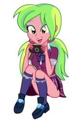 Size: 843x1314 | Tagged: safe, artist:sumin6301, lemon zest, equestria girls, g4, my little pony equestria girls: friendship games, alternate hairstyle, clothes, crystal prep academy, crystal prep academy uniform, crystal prep shadowbolts, cute, female, happy, pigtails, playstation, playstation portable, school uniform, simple background, solo, sony, strategically covered, transparent background, upskirt denied, zestabetes