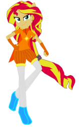 Size: 349x556 | Tagged: safe, artist:rexlupin, sunset shimmer, equestria girls, g4, crossover, female, hero of light, homestuck, ponied up, prince of light, simple background, smug, solo, transparent background