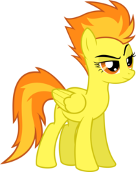 Size: 3840x4854 | Tagged: safe, artist:baumkuchenpony, spitfire, pegasus, pony, g4, .svg available, absurd resolution, female, raised eyebrow, show accurate, simple background, solo, transparent background, vector