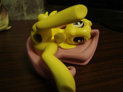 Size: 3072x2304 | Tagged: safe, fluttershy, g4, figurine, high res, irl, not salmon, photo, toy, unfortunate design, wat, welovefine