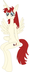 Size: 1267x3080 | Tagged: safe, artist:clearwatermk2, oc, oc only, oc:fausticorn, alicorn, anthro, unguligrade anthro, alicorn oc, belly button, nudity