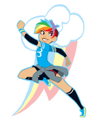 Size: 1280x1656 | Tagged: safe, artist:actionkiddy, rainbow dash, human, g4, female, humanized, solo