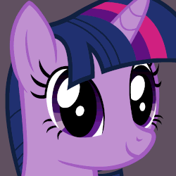 Size: 500x500 | Tagged: safe, artist:lonely-frostflower, twilight sparkle, g4, animated, female, icon, looking at you, portrait, solo