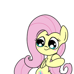 Size: 512x512 | Tagged: safe, artist:pink-dooples, fluttershy, g4, blushing, female, nervous, shy, solo