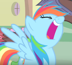 Size: 581x528 | Tagged: safe, screencap, discord, rainbow dash, g4, what about discord?, faic, female, hoers, solo