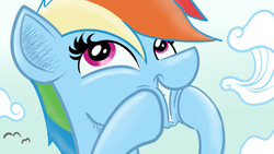 Size: 640x360 | Tagged: safe, artist:sillyfillysketches, rainbow dash, g4, female, solo, squishy cheeks