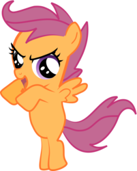Size: 802x997 | Tagged: safe, artist:creshosk, scootaloo, pony, g4, bipedal, female, rearing, solo