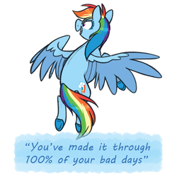 Size: 500x500 | Tagged: safe, artist:selective-yellow, rainbow dash, pegasus, pony, g4, female, flying, mare, ponypeptalk, simple background, solo, underhoof, white background, wings