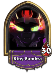Size: 400x550 | Tagged: safe, king sombra, g4, boss, crossover, hearthstone, hearthstone boss, trading card