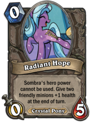 Size: 400x543 | Tagged: safe, idw, radiant hope, crystal pony, pony, unicorn, g4, boss, card, crossover, hearthstone, hearthstone boss, trading card
