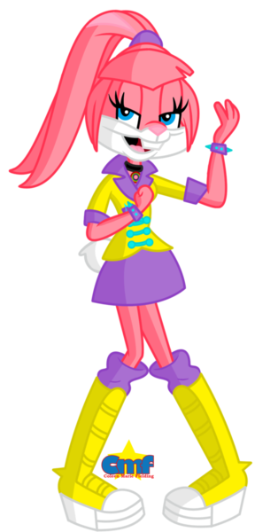 1017039 safe artist tiny toons fan sonata dusk rabbit anthro