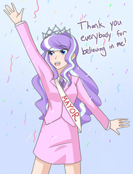 Size: 1280x1679 | Tagged: safe, artist:jonfawkes, diamond tiara, human, g4, female, humanized, mayor, older, older diamond tiara, solo